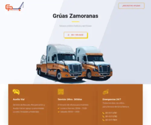 Gruaszamoranas.com(Grúas Zamoranas) Screenshot