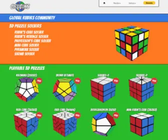 Grubiks.com(Play Online 3D Puzzles) Screenshot