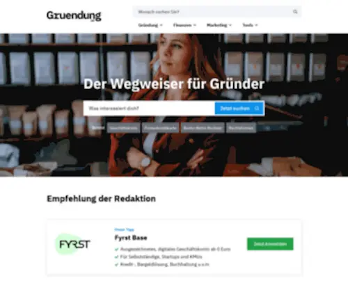 Gruendung.de(Gründen mit Erfolg) Screenshot