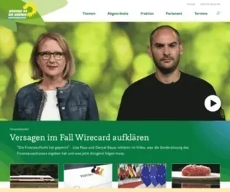Gruene-Bundestag.de(Startseite) Screenshot