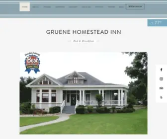 Gruenehomesteadinn.com(Gruene Homestead Inn is a collection of historic houses in the community of New Braunfels) Screenshot