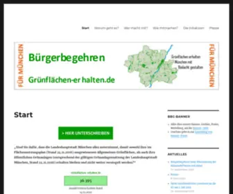 Gruenflaechen-Erhalten.de(Bürgerbegehren     Grünflächen erhalten) Screenshot