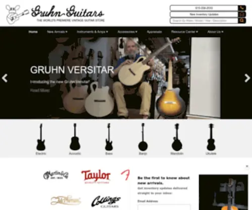 Gruhn.com(Gruhn Guitars) Screenshot