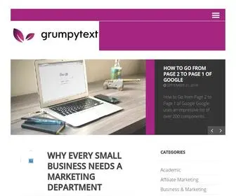 Grumpytext.xyz(Unlimited blog content for your startup) Screenshot