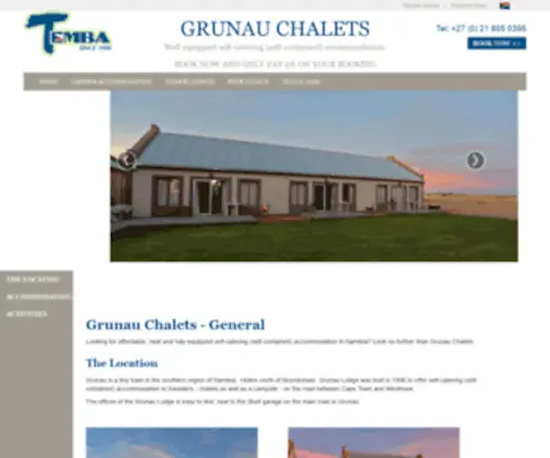 Grunaulodge.com(Grunua Chalets in Grunau Namibia) Screenshot