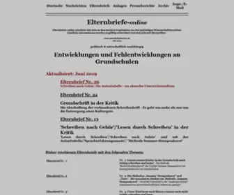 Grundschulservice.de(Fundierte Kritik an Lesen durch Schreiben bzw. an Schreiben nach Gehör mit der Anlauttabelle) Screenshot