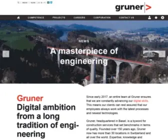 Gruner.ch(Gruner: Ihr Partner für ganzheitliche Bau) Screenshot