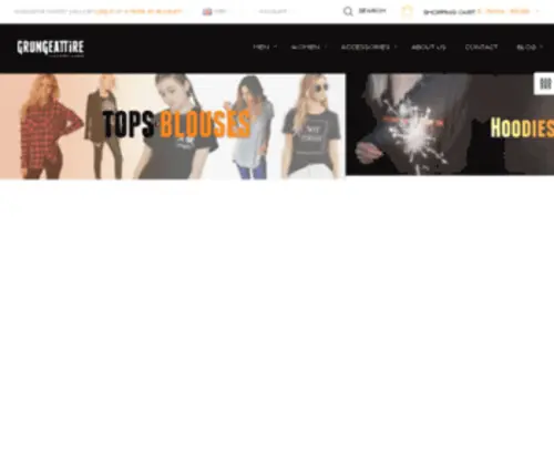 Grungeattire.com(Create an Ecommerce Website and Sell Online) Screenshot