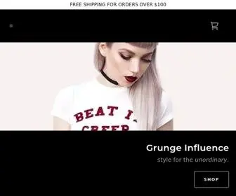 Grungeinfluence.com(Style for the Unordinary) Screenshot