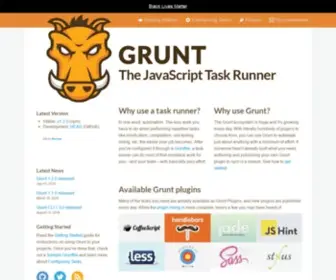 Gruntjs.com(The JavaScript Task Runner) Screenshot