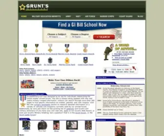 Gruntsmilitary.com(Grunt's Military Site) Screenshot