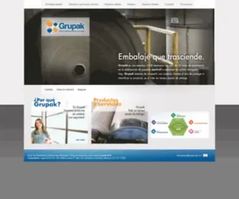 Grupak.com.mx(Papel y embalaje que trasciende) Screenshot
