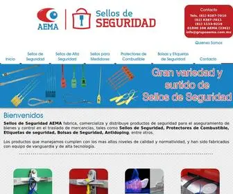 Grupoaema.com.mx(AEMA Sellos de SEGURIDAD) Screenshot