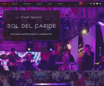 Gruposoldelcaribe.com(Grupo Musical Para Fiestas) Screenshot