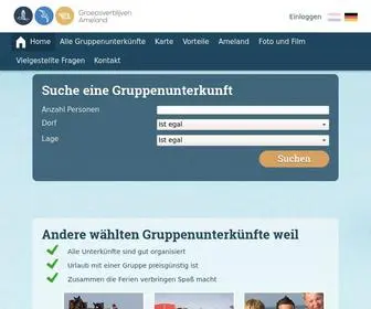 Gruppenhauser-Ameland.de(Groepsverblijven Ameland) Screenshot
