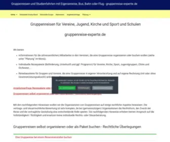 Gruppenreise-Experte.de(Gruppenreisen organisieren oder bei Reiseveranstaltern buchen) Screenshot