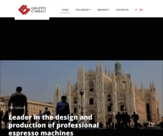 Gruppocimbali.com(Gruppo Cimbali: leader nel mondo delle macchina professionali del caffè) Screenshot