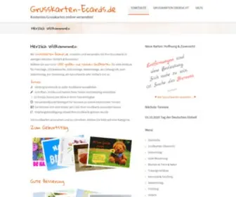 Grusskarten-Ecards.de(Kostenlose Grußkarten für viele Anlässe) Screenshot