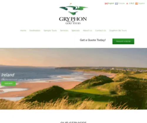 GRYphongolf.com(The Leader in Luxury Golf Vacations) Screenshot