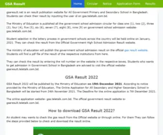 Gsaresult.net(GSA Result 2022) Screenshot