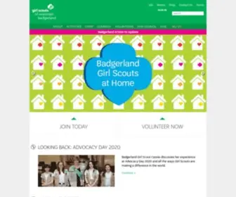 Gsbadgerland.org(Girl Scouts of Badgerland Wisconsin) Screenshot