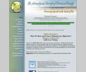 GSBCFL.org(The Genealogical Society of Broward County's Website) Screenshot