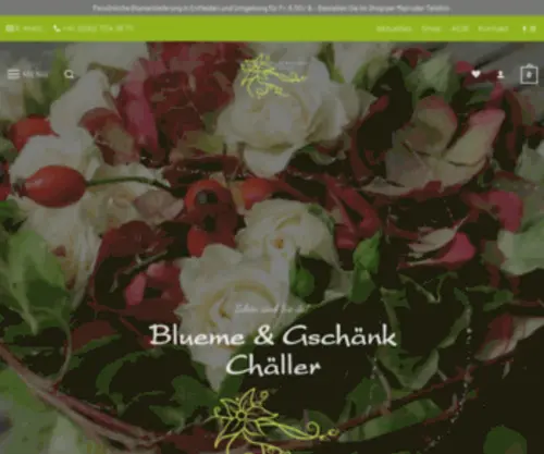 GSchaenkchaeller.ch(Blueme & Gschänk Chäller) Screenshot