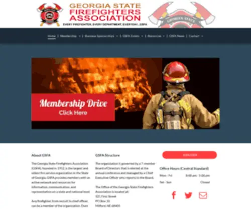 GSffa.org(The Georgia State Firefighters Association) Screenshot