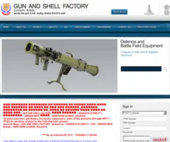GSF.gov.in(GUN AND SHELL FACTORY) Screenshot
