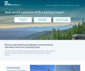 Gsiwatersolutions.com(Real-world solutions with a lasting impact) Screenshot
