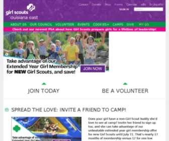 Gsle.org(Girl Scouts Louisiana East) Screenshot