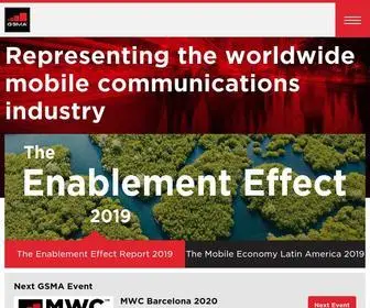 Gsma.com(Representing the worldwide mobile communications industry) Screenshot