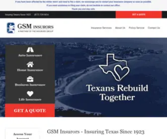 Gsminsurors.com(Texas Insurance) Screenshot