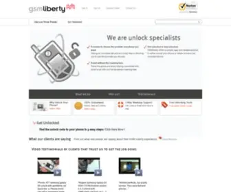 GSmliberty.net(Gsm liberty leader in providing cell phone unlock codes) Screenshot