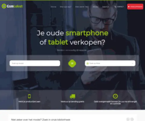 GSmloket.nl(Verkoop je oude smartphone of tablet bij GSMLoket) Screenshot