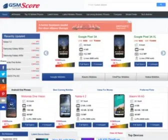 GSMscore.com(Mobile Phone Specifications) Screenshot