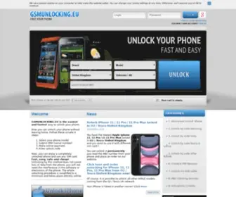 Gsmunlocking.eu(Free your phone) Screenshot
