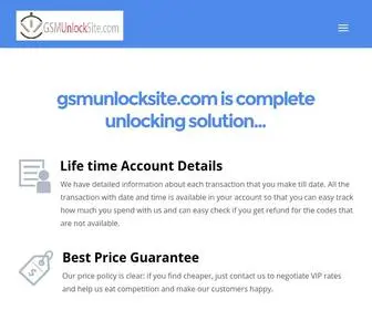 Gsmunlocksite.com(GSM Unlock Site) Screenshot