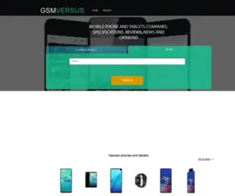 GSmversus.com(Compare mobile phones and tablets) Screenshot