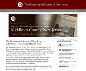 GSNJ.org(The Genealogical Society of New Jersey) Screenshot