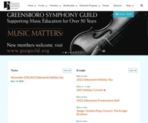Gsoguild.org(Greensboro Symphony Guild) Screenshot