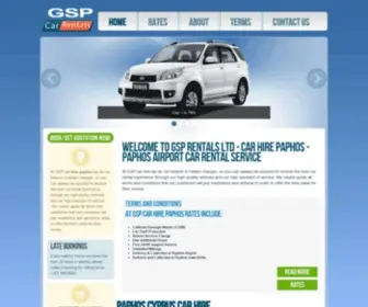 GSpcarhire.com(Paphos Airport Car Hire with GSP Rentals LTD) Screenshot