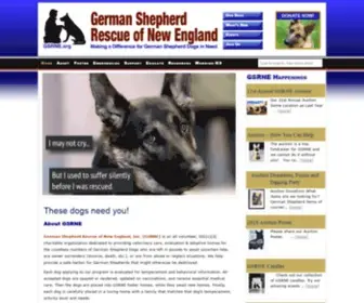 GSrne.org(German Shepherd Rescue of New England) Screenshot