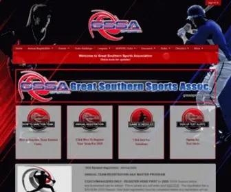 Gssasports.com(Great Southern Sports Association) Screenshot