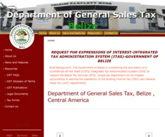 GST.gov.bz(The Belize Department of General Sales Tax) Screenshot