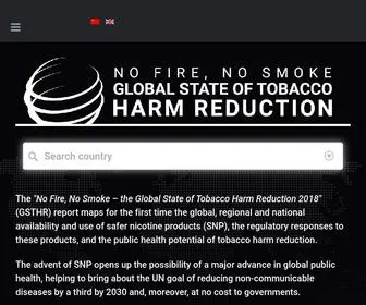 GSTHR.org(Global State of Tobacco Harm Reduction) Screenshot
