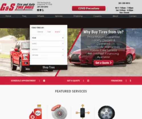 Gstirepros.com(G & S Tire And Auto Tire Pros) Screenshot