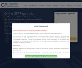 GStregistrationonline.org(GST Registration) Screenshot