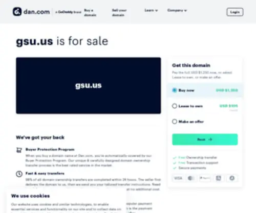 Gsu.us(Forsale Lander) Screenshot