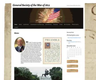 Gswar1812.org(GENTLEMEN OF THE SOCIETY2019 Annual Meeting) Screenshot